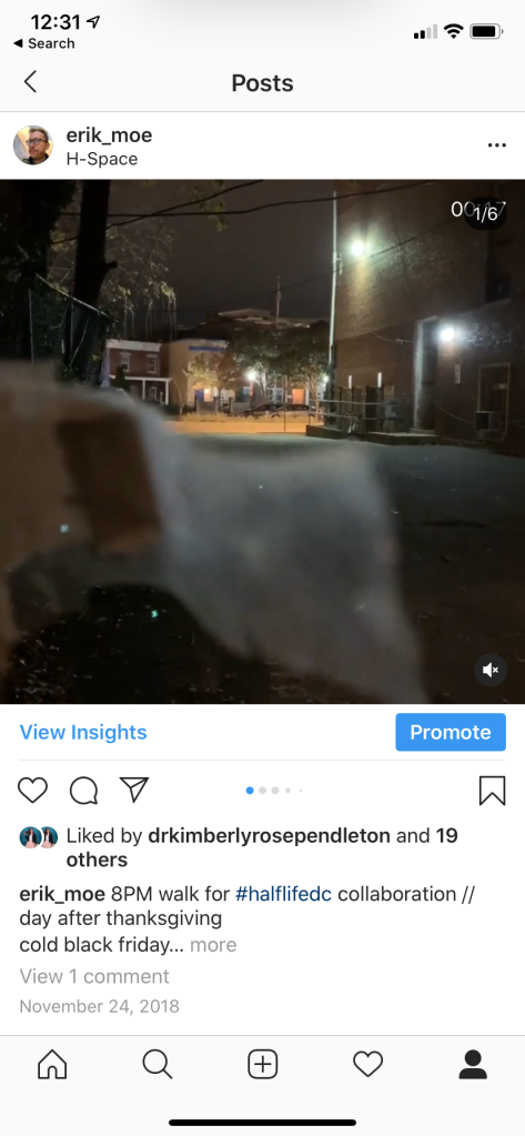 Screenshot of Half/Life Instagram post